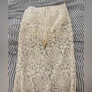 Zara Crochet Lace Pencil Skirt - Size SMALL